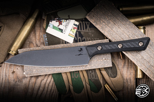 Microtech Utility Kitchen Knife Carbon Fiber 6" M390 Stonewash DLC 3400-1DLCCFS