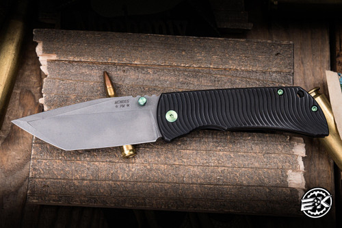 Preowned-Mcnees Knives MAC2 Green-Bronze Swerve Titanium 3.5" MagnaCut