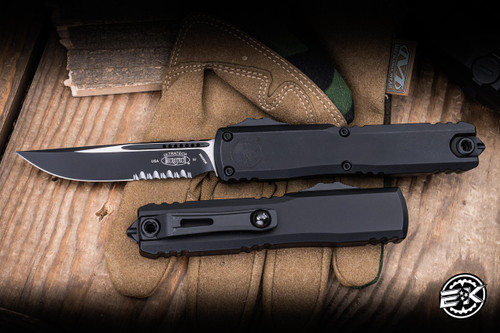 Microtech Ultratech Gen IV OTF Automatic Knife Black Tactical 3.4" M390 Serrated 11214-2T