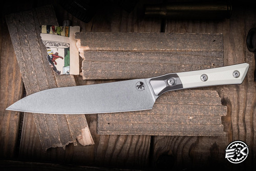 Microtech Utility Kitchen Knife Ivory G10 6" M390 Stonewash 3400B-10IV