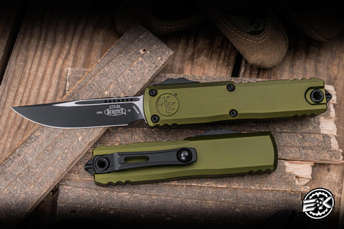 Microtech UTX-85 Gen IV OTF Automatic Knife OD Green 3" M390 Black 12314-1OD