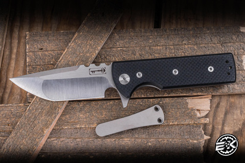 Preowned-Chaves Knives Ultramar TAK Flipper Black G10 2.75" Tanto