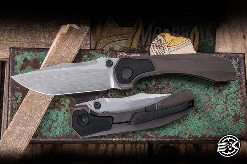 Brian Brown Knives Raptor V3 Integral Bronze Titanium / Black PVD Bolster 3.5" Vanax Hand Rubbed (EKclusives)