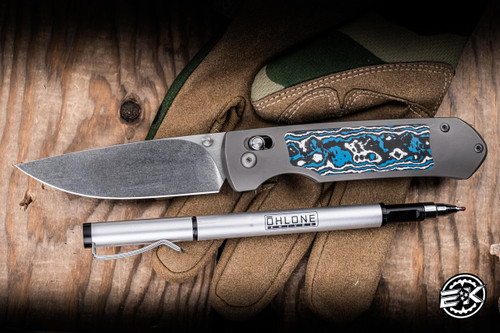 Preowned-Ohlone Goat AXL Crossbar Lock Titanium Fat Carbon Inlay 3.5" Stonewash