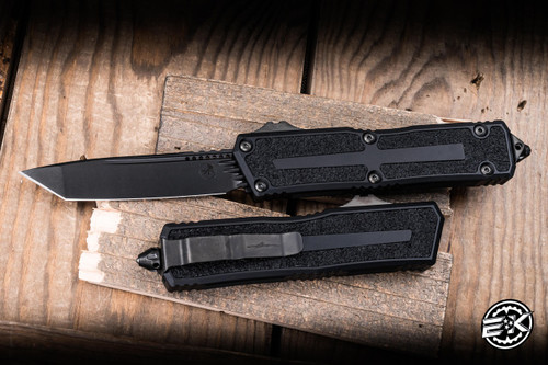 Microtech Scarab II Gen III OTF Automatic Knife DLC Shadow 3.9" M390 Tanto 1279-1DLCTSH