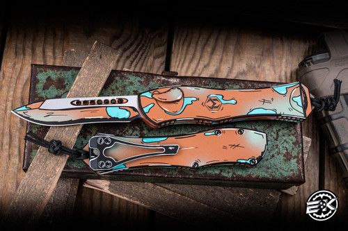 Heretic Knives Hydra V4 OTF Automatic Knife Shipwreck Cel-Shade 3.6" MagnaCut Recurve HK-H408-CS-SHIP