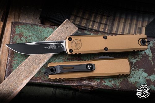 Microtech UTX-85 Gen IV OTF Automatic Knife Tan Tactical 3" M390 Black 12314-1TA