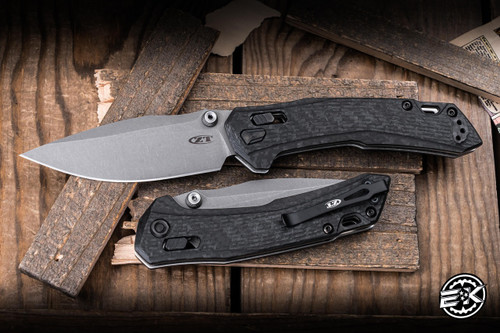 Zero Tolerance Duralock Folding Knife Carbon Fiber 4" M4 Working Finish Drop ZT Knives 0203CF