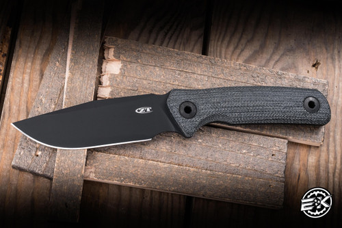Zero Tolerance Fixed Blade Knife Micarta 4.25" Clip Point Black 0004BLK