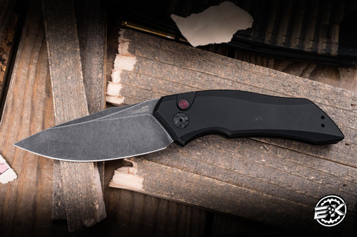 Preowned-Kershaw Launch 1 Automatic Folding Knife Black 3.4" BlackWash 7100BW