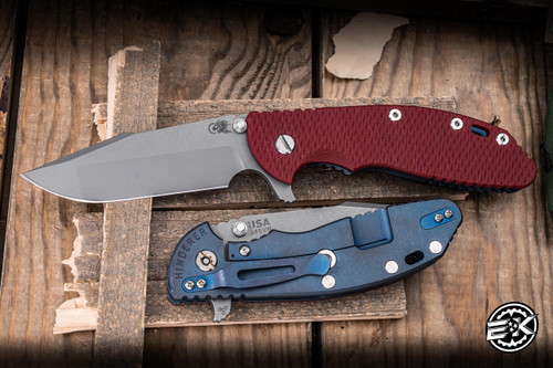 Hinderer XM-24 Tri-Way Red G10 4" S45VN Harpoon Spanto Battle Blue 2883