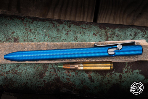 Tactile Turn Anodized Aluminum Blue Bolt Action 5.6" Standard Pen TT-BA1-AAL-BLU