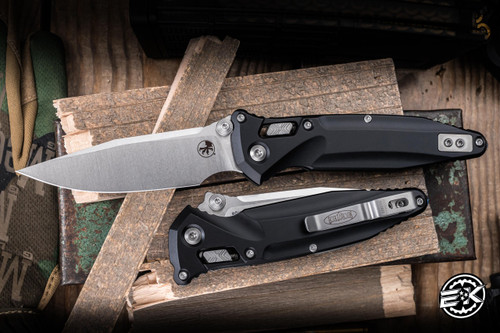 Microtech Socom Delta Folding Knife Ram-Lok 3.8" M390 Spear Point  Stonewash