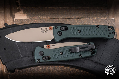 Benchmade Mini Bugout  AXIS Lock Knife Taiga Green Grivory 2.8" Elmax 533TN-2601