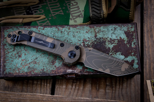 Microtech LUDT Gen III Automatic Knife Badlands Camo 3.4" M390 Tanto 1136S-1TPBNCS-Z4