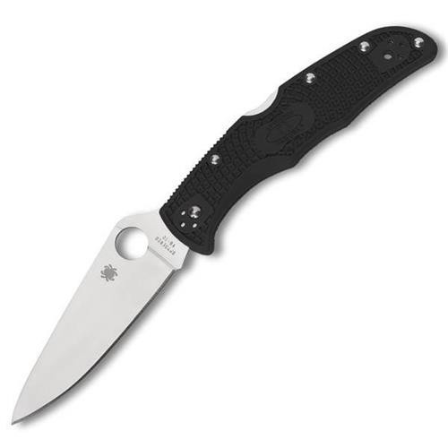Spyderco Endura 4 Folding Knife Black Polymer 3.75" VG10 Drop Point Satin C10FPBK