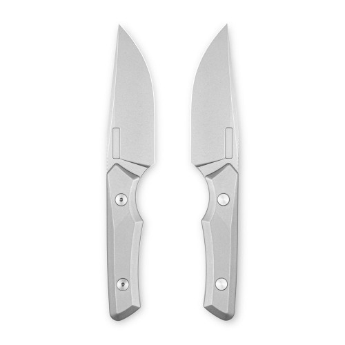 Vero Engineering Myelin Fixed Blade Knife Titanium 3.6" M390 Stonewash