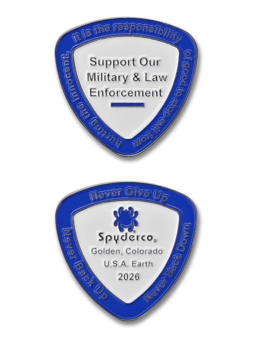 Spyderco 2026 "Never Give Up" Coin SC-COIN2026