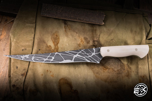 Half Face Blades Large Filet Knife Desert Tan G10 9" S45VN