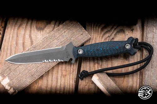 Half Face Blades Dive Knife Arctic Storm Fat Carbon 4" NitroV Tanto Grey Cerakote