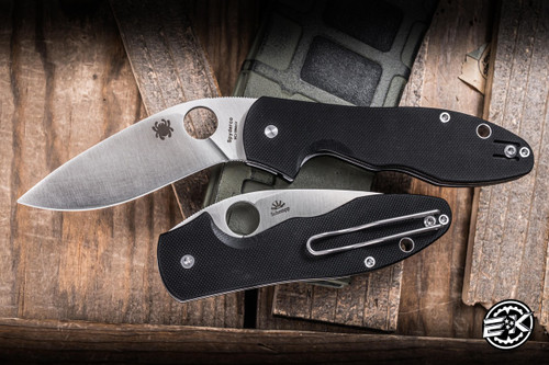 Spyderco Retract Liner Lock Knife Black G-10 3.4" 9Cr18MoV Satin C276GP