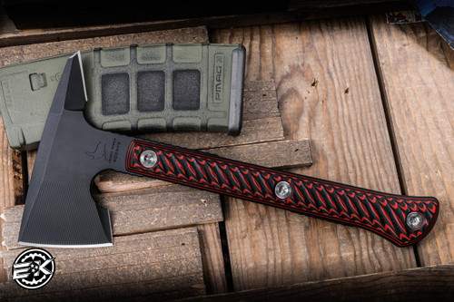 RMJ Tactical "Jenny Wren" Spike Tomahawk Black Widow G10 11.75" 80CrV2 Graphite Black