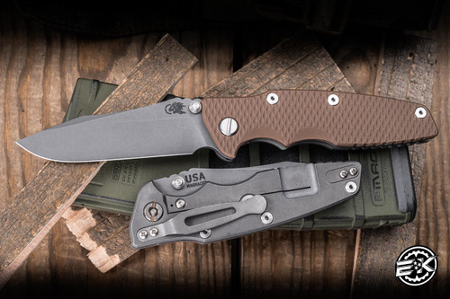 Rick Hinderer Knives EKlipse Non-Flipper 3.5" Spearpoint Magnacut Knife FDE G10, Working Finish