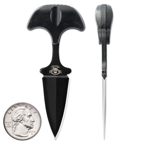 Skallywag Tactical Key Dagger Knife Polymer 2.75" 420 Stainless Steel Black