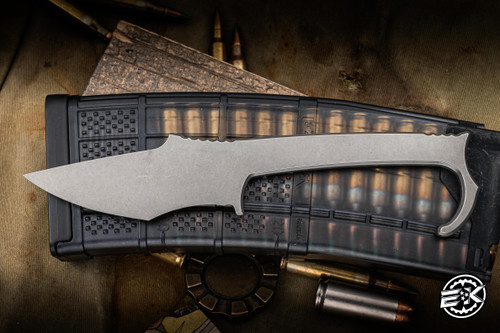 Skallywag Tactical MDV Plus One Fixed Blade Knife Stone 3.25" D2 Clearcoat