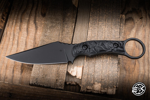 Toor Vandal Fixed Blade Knife Socom Black G10 4.1" CPM M4 Clip Point Black KG Gunkote