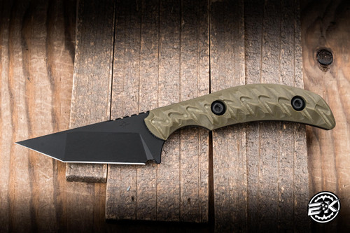 Toor Knives Shifter T Fixed Blade Knife Ranger Green G10 2.75" M4 Tanto Black KG Gunkote