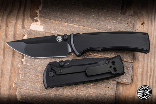 Chaves Knives 229 Redencion Folding Knife Titanium 3.75" M390 Tanto Black PVD Stonewash Satin Flats