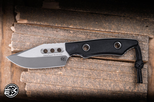 Heretic Knives Kobold Fixed Blade Knife Black G10 2.8" MagnaCut Bowie Battleworn H065-5A-BLK-G10