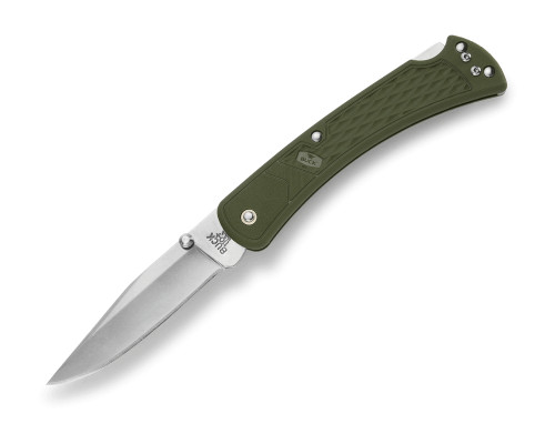 Buck Knives Slim Select Hunter Folding Knife OD Green Nylon 3.75" 420HC Clip Point Satin 0110ODS2