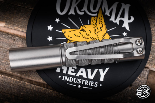 Preowned-Okluma DC0 Flashlight Titanium 350 Lumens Sapphire Switch