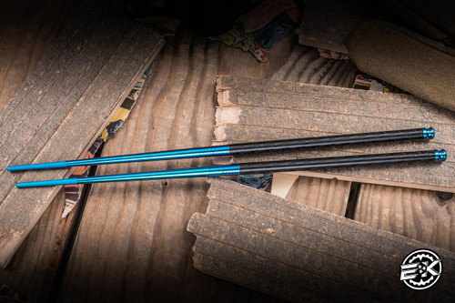 Spartan Blades Blue Satin Titanium Chopsticks