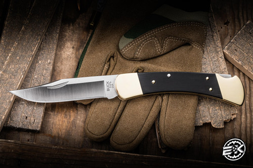 Buck 110 Slim Elite Heritage Folding Knife Ebony Wood 3.75" Magnacut Clip Point Satin 0110BRS19-B