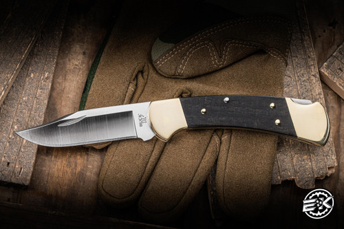 Buck 112 Ranger Slim Elite Heritage Folding Knife Ebony Wood 3" Magnacut Clip Point Satin 0112BRS19-B
