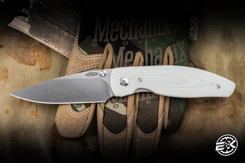 Three Rivers Manufacturing ATOM Lizard Skin Jade G10 3.5" MagnaCut Drop Point