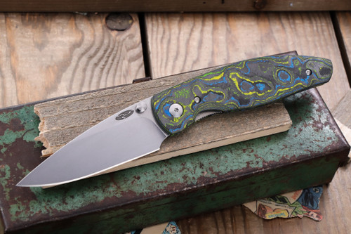 Three Rivers Manufacturing ATOM Folding Knife Gecko Camo Carbon 3.5" MagnaCut Drop Point