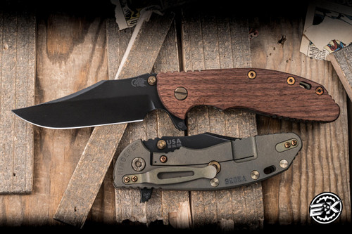 Rick Hinderer Knives XM-24 Vintage Series Folding Knife Smooth Walnut 4.0" Skinny Bowie Parkerized
