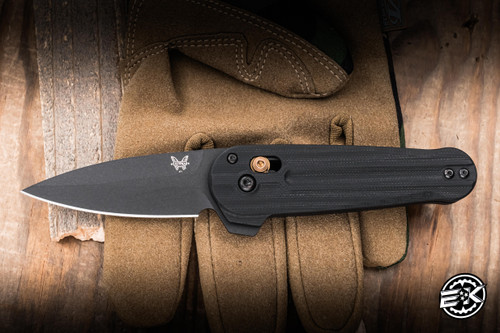 Benchmade Lowden Axis Lock Flipper Knife Aluminum, Bronze Accent 2.79" M390 Spearpoint Black