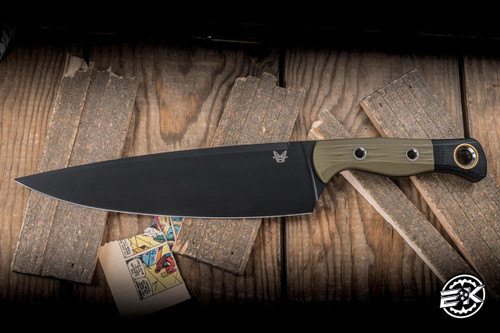 Benchmade Chef Knife OD Green/Black G10 8.17" CPM-154 Drop Point Black DLC