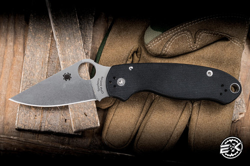 Preowoned-Spyderco Para 3 Folding Knife Black G10 3" CPM S45VN Satin C223GP