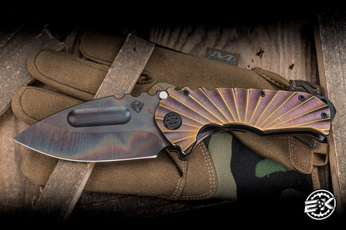 Medford Praetorian Ti Folding Knife Curose/Bronze "Rising Sun" 3.75" S35VN Drop Point Vulcan 