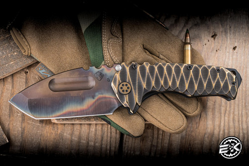 Medford Praetorian Ti Folding Knife Black with Bronze "Diamondhead" 3.75" S35VN Vulcan Tanto 