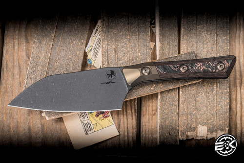 Microtech Santoku Kitchen Cutlery Knife Live Wire Carbon Fiber 4" M390 DLC 3300B-1DLCLWCFS