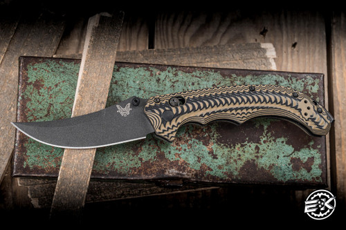 Preowned-Benchmade Mini Bedlam OD, Black-Coyote G10 3.45" S90V Black 865BK-01
