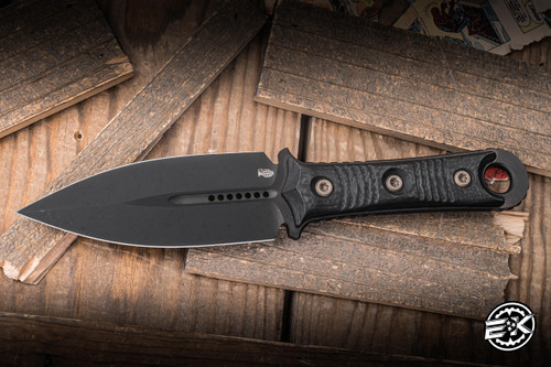 Preowned-Microtech SBD Carbon Fiber 4.3" DLC Dagger 201-1DLCCFS