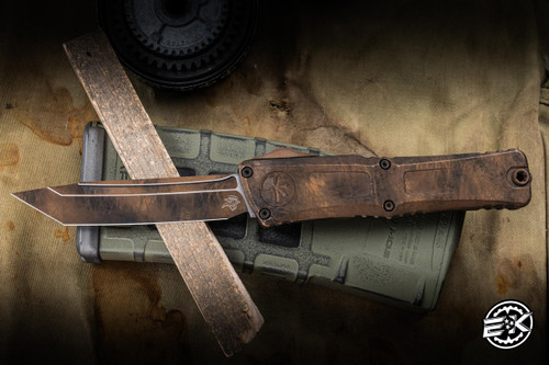 Microtech Combat Troodon Signature Series T/E Gen III OTF Automatic Knife Aluminum 4" M390  Dagger Plague Outbreak 1144-1PLOBS